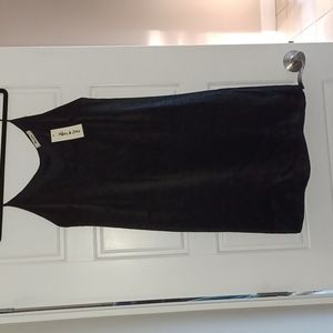 Mikey&Joey black satin slip dress, large